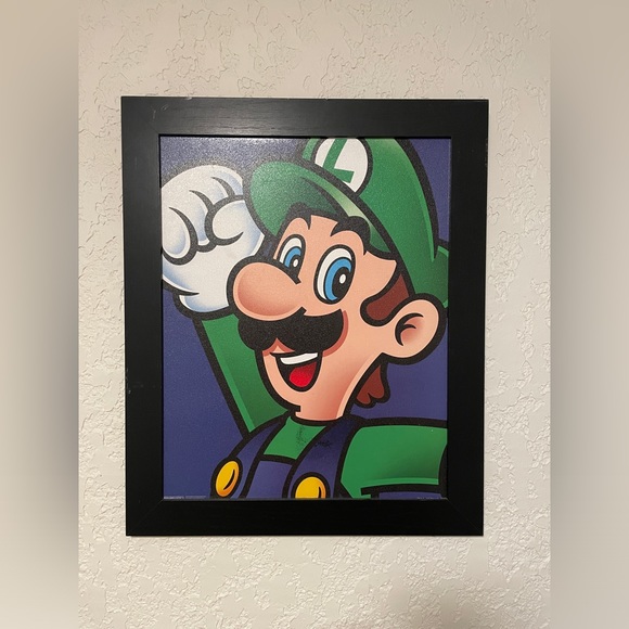 Nintendo Other - Super Mario Bros. Framed Luigi Picture